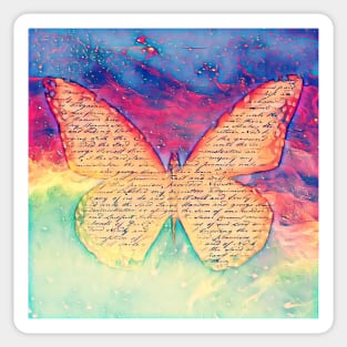 Butterfly in the sky Sticker